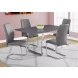 Gray And Chrome 39" H Dining Chair Set of 2