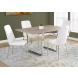 White And Chrome 37" H Dining Chair Set of 2