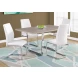 White And Chrome 39" H Dining Chair Set of 2