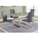 Gray And Chrome 39" H Dining Chair Set of 2