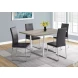 Gray Faux Leather and Chrome Dining Chair Set of 2