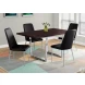 Black And Chrome 37" H Dining Chair Set of 2