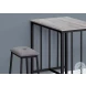 1144 Gray and Black 3 Piece Counter Height Dining Table Set