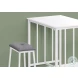 1147 White and Gray 3 Piece Counter Height Dining Table Set