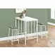 1147 White and Gray 3 Piece Counter Height Dining Table Set