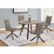 1216 Taupe Fabric Dining Chair Set Of 2
