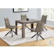 1216 Taupe Fabric Dining Chair Set Of 2