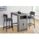 2246 Grey Fabric And Black Metal Bar Stool Set Of 2