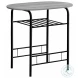 1207 Grey and Black Metal 3 Piece Dining Set