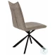 1216 Taupe Fabric Dining Chair Set Of 2