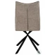 1216 Taupe Fabric Dining Chair Set Of 2
