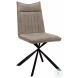 1216 Taupe Fabric Dining Chair Set Of 2