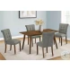 1218 Grey Fabric Upholstered Dining Chair Set Of 2