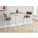 2247 Grey Fabric And White Metal Bar Stool Set Of 2