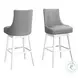 1243 Grey 46" Swivel Bar Stool Set Of 2