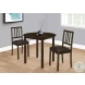 1304 Espresso And Dark Brown Slat Back Dining Chair Set of 2