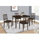 1304 Espresso And Dark Brown Slat Back Dining Chair Set of 2