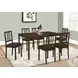 1304 Espresso And Dark Brown Slat Back Dining Chair Set of 2