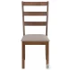 1313 Beige Ladder Back Upholstered Side Chair Set of 2