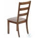 1313 Beige Ladder Back Upholstered Side Chair Set of 2