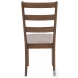 1313 Beige Ladder Back Upholstered Side Chair Set of 2