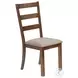 1313 Beige Ladder Back Upholstered Side Chair Set of 2