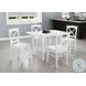 1323 White Rectangular Dining Room Set