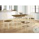 1328 Cream And Oak Rectangular Dining Room Set