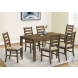 1342 Brown Fabric Dining Chair Set Of 2