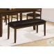 1373 Dark Brown Leather Look Bench