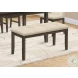 1377 Cream Upholstered Bench