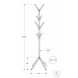 2058 Silver 70" Coat Rack
