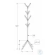 2059 White 70" Coat Rack