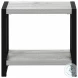 2082 Grey And Black 22" Accent Table