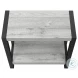 2082 Grey And Black 22" Accent Table