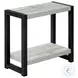 2082 Grey And Black 22" Accent Table