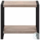 2083 Dark Taupe And Black 22" Accent Table