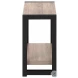 2083 Dark Taupe And Black 22" Accent Table