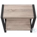 2083 Dark Taupe And Black 22" Accent Table