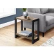 2083 Dark Taupe And Black 22" Accent Table