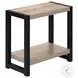 2083 Dark Taupe And Black 22" Accent Table