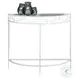 2112 White And Clear 36" Console Table