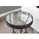 Hammered Black 20" Diameter Accent Table
