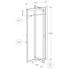 2151 White 72" Coat Rack