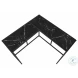 2158 Black Marble 36" Console Table