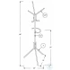 2163 Silver Metal 68" Metal Coat Rack