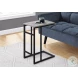 2171 Gray and Black 24" Accent Table