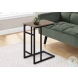 2172 Dark Taupe and Black 24" Accent Table