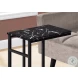 2174 Black Marble 24" Accent Table