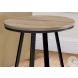 2177 Dark Taupe and Black 22" Accent Table
